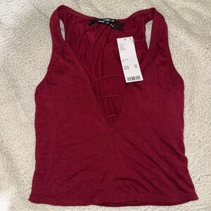 Silence + Noise Deep Red Tank Top